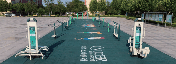 Nuoer Biology donates and constructs a new plastic playground at the Happiness Community III in Xianhe Town.