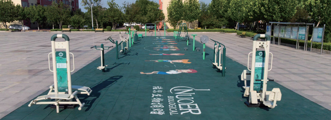 Nuoer Biology donates and constructs a new plastic playground at the Happiness Community III in Xianhe Town.